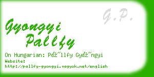 gyongyi pallfy business card